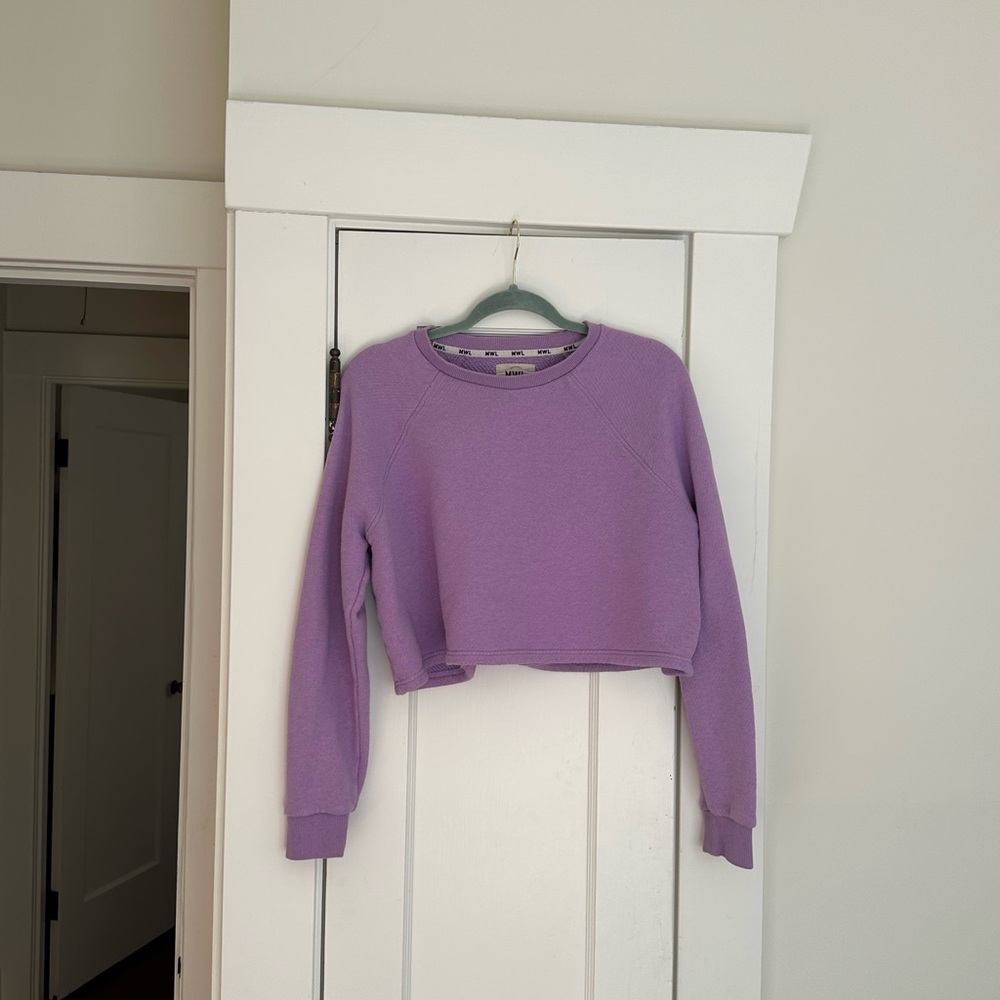 Madewell Cropped Lavender Sweatshirt